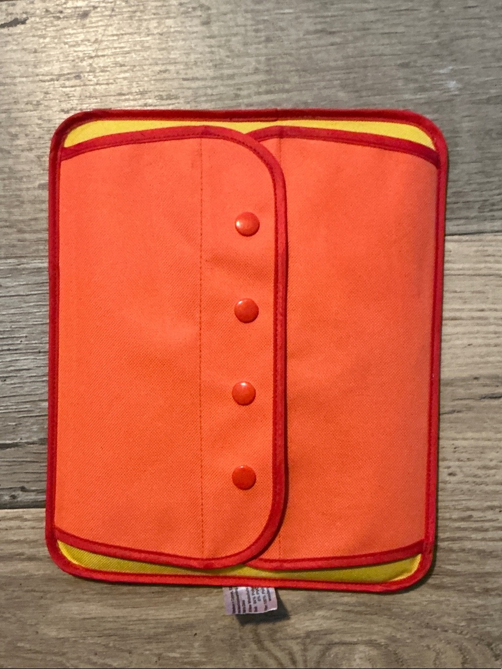 Lakeshore Kids Orange and Yellow Snap-Closure Activity Pouch